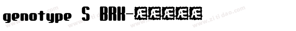 genotype S BRK字体转换